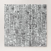 Puzzle Geo design abstrait motif. (Horizontal)