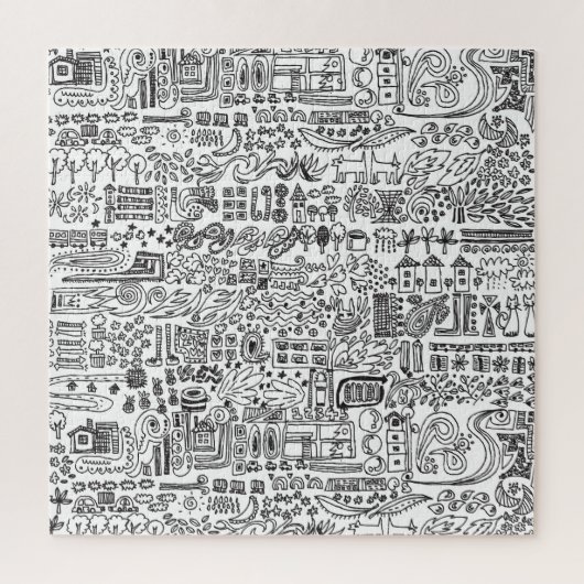 Puzzle Geo design abstrait motif. (Vertical)