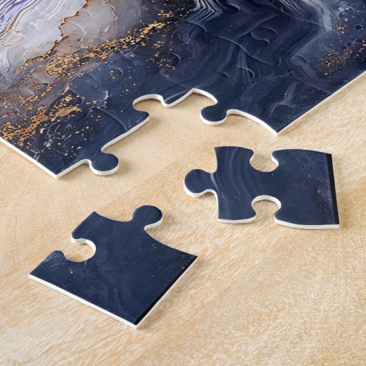 Puzzle Géode à couche violette et or (Côté)