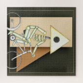 Puzzle Geometric Minimalist Guy on Bike  (Horizontal)