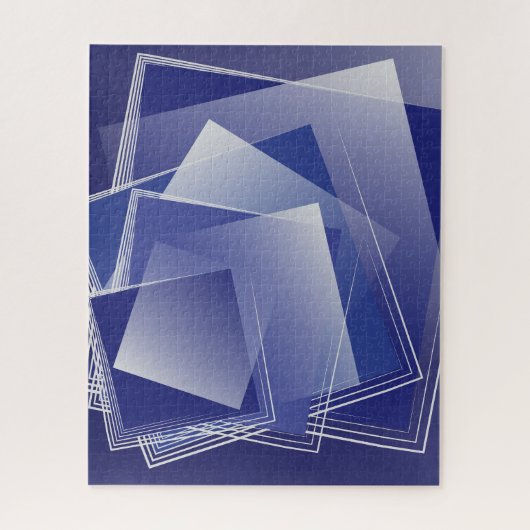 Puzzle Géométrie bleue (Vertical)