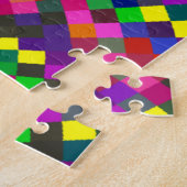 Puzzle géométrique coloré difficile (Côté)