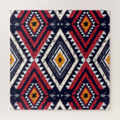 Puzzle Géométrique Ethnique Oriental : Traditionnelle San (Horizontal)