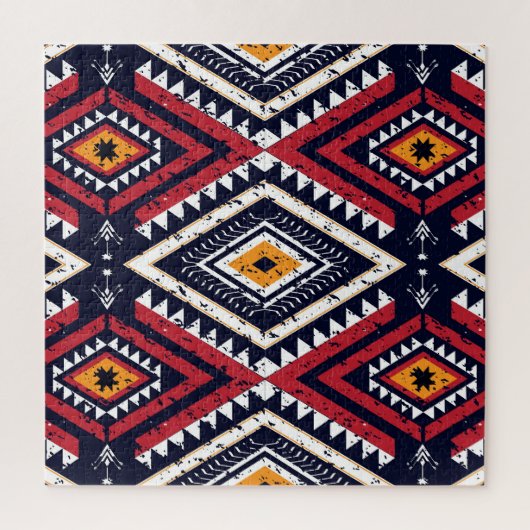 Puzzle Géométrique Ethnique Oriental : Traditionnelle San (Vertical)