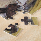Puzzle George Catlin attaque l'ours grizzli 1844 (Côté)
