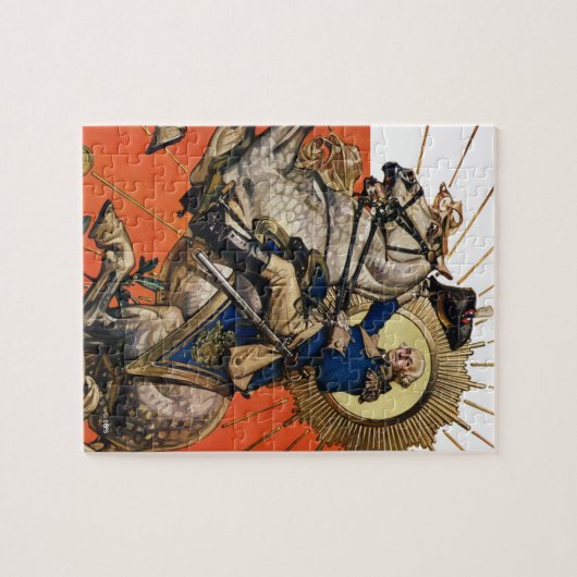 Puzzle George Washington à cheval (Horizontal)