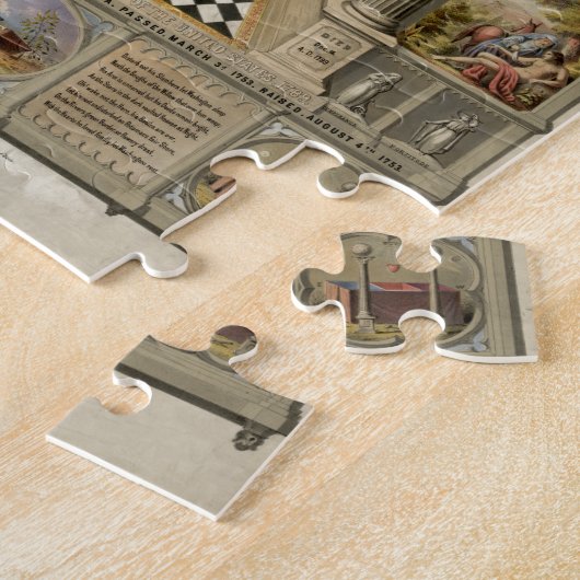 Puzzle George Washington comme portrait de franc-maçon, (Côté)