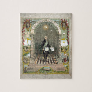 Puzzle George Washington comme un franc-maçon