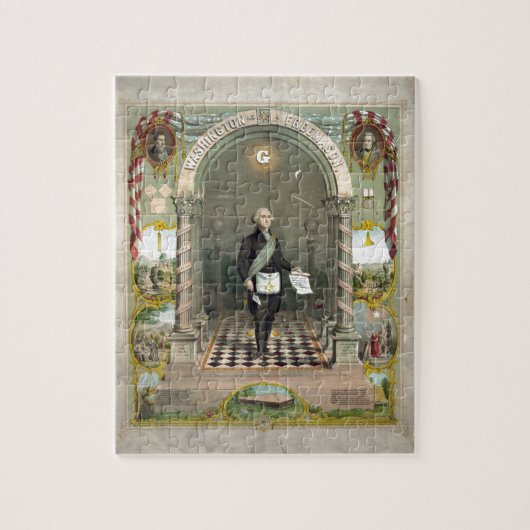 Puzzle George Washington comme un franc-maçon (Vertical)