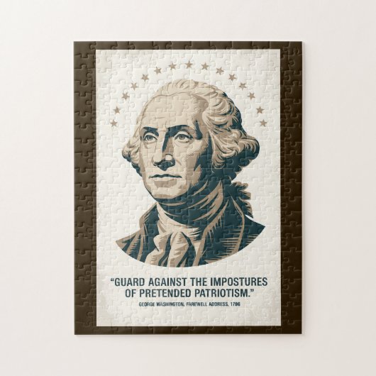Puzzle George Washington Quote American President Art (Vertical)