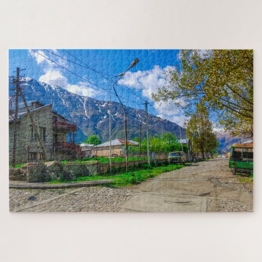 Puzzle Géorgie Kazbegi Stepantsminda Gergeti Nature (Horizontal)