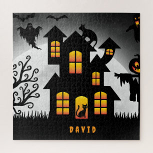 PUZZLE Gepersonaliseerde Halloween Spokenhuis Legpuzzel