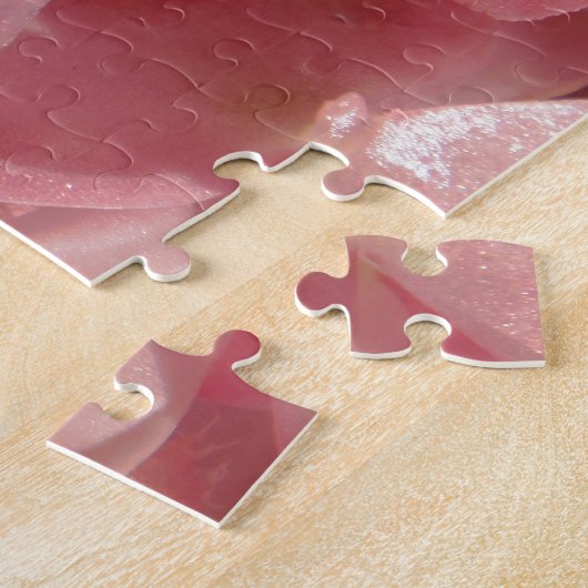 Puzzle Géranium rose : presque solide Rose clair (Côté)