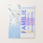 Puzzle German Quote About Family Dandelion Seed Blowball (Vertical)