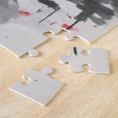 Puzzle German Shepherd Dog Valentine's Day Red Bow (Côté)