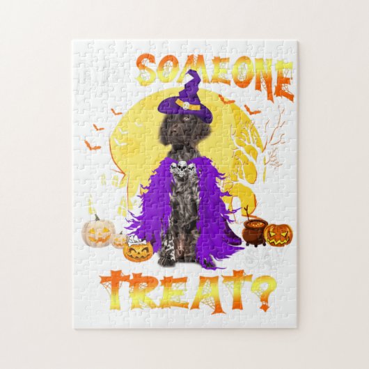 Puzzle German Shorthair Dog Pointer Halloween Did Someone (Vertical)