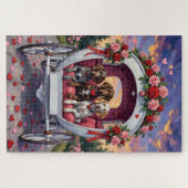 Puzzle German Shorthaired Pointer  Dog Valentine's Day  (Horizontal)