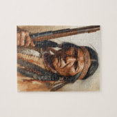 Puzzle Geronimo Indian Chief Warrior Portrait (Horizontal)