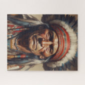 Puzzle Geronimo Portrait du chef guerrier indien (Horizontal)