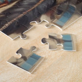 Puzzle Geronimo Portrait du chef guerrier indien (Côté)