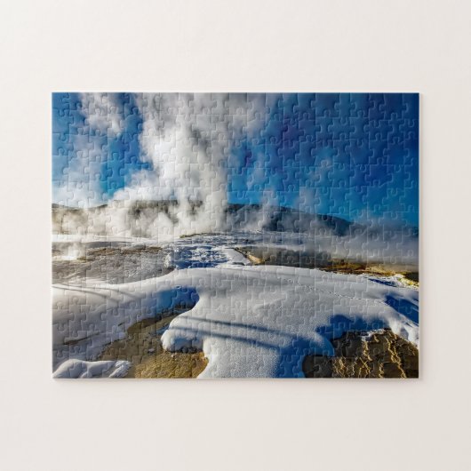 Puzzle Geysers Yellowstone. (Horizontal)