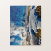 Puzzle Geysers Yellowstone. (Vertical)