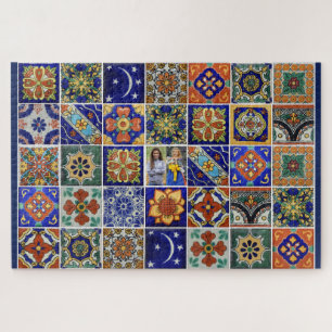 Puzzle Gift HIDDEN FAMILIE FOTO Mexicaanse Tegel Legpuzzel