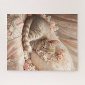Puzzle Ginger Kitten Dormir (Shabby Chic) (Horizontal)