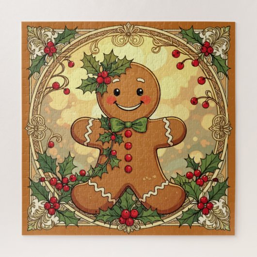 Puzzle Gingerbread Man Cookies Festive Christmas (Vertical)