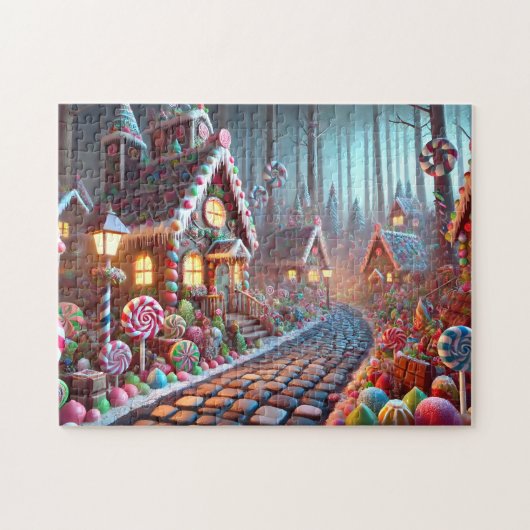 Puzzle Gingerbread Village Candy Cane Lane (Horizontal)