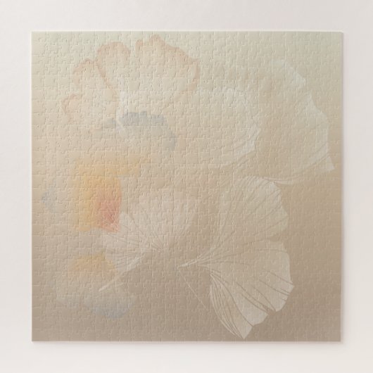 Puzzle Ginkgo Biloba Botanique Abstrait Graphic Art Blush (Vertical)