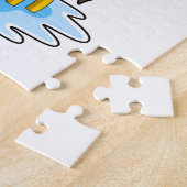 Puzzle Girafe à la natation avec anneau de natation (Côté)