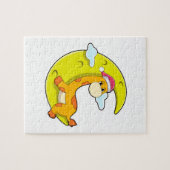 Puzzle Girafe au coucher de la lune (Horizontal)