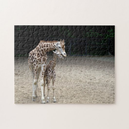 Puzzle Girafe avec l'enfant (Horizontal)