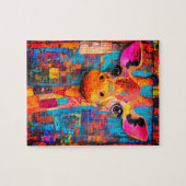 Puzzle Girafe Colorée Mignonne (Horizontal)