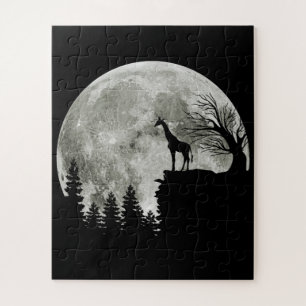 Puzzle Girafe Standing On Moon Halloween Poison For Her