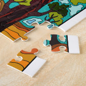 Puzzle Girafe tribale africaine  (Côté)