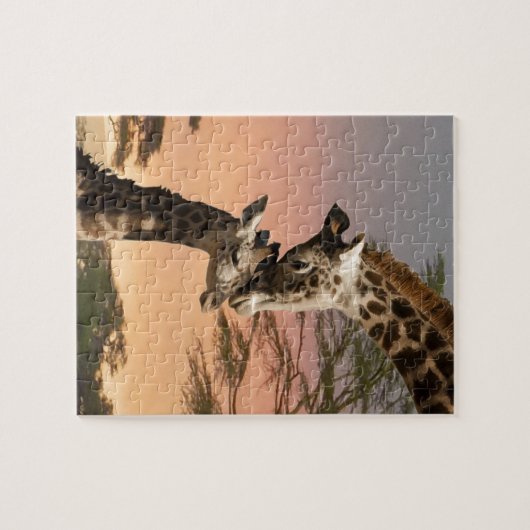 Puzzle Girafes se saluant (Horizontal)