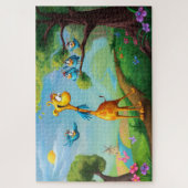 Puzzle Giraffe animals illustration  (Vertical)