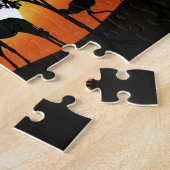 Puzzle Giraffe au coucher du soleil (Côté)