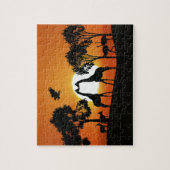 Puzzle Giraffe au coucher du soleil (Vertical)