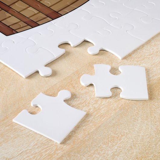 Puzzle Giraffe avec tonneau (Côté)