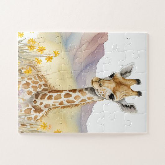 Puzzle Giraffe Bébé mignonne (Horizontal)