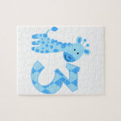 Puzzle Giraffe Bleue 3e anniversaire (Horizontal)