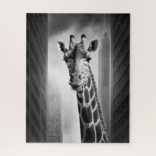 Puzzle Giraffe dans une cityscape (Vertical)