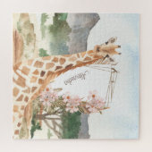 Puzzle Giraffe d'aquarelle en Savannah africaine (Horizontal)