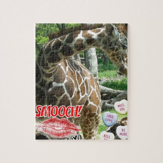 Puzzle Giraffe de la Saint-Valentin (Vertical)