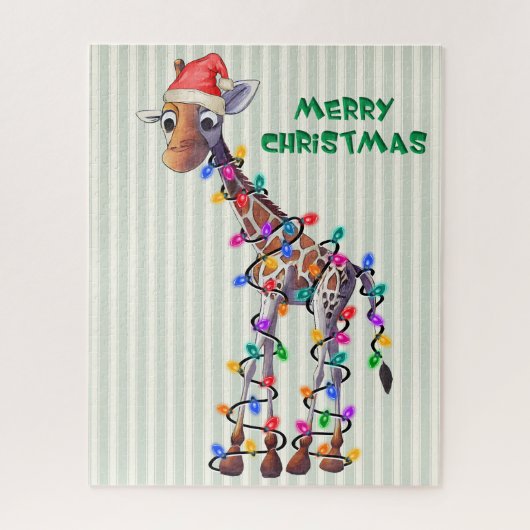 Puzzle Giraffe de Noël (Vertical)