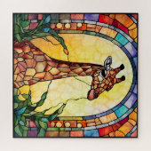 Puzzle Giraffe en verre ciselé (Horizontal)
