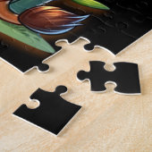 Puzzle Giraffe et Panda Nom monogrammé | (Côté)
